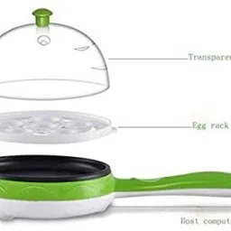 nms traders Non Stick Mini Egg Frying Pan Boiler Egg Cooker Single Layer Handle Egg Boiler with Non Stick Fry pan Electric for Omelette Maker and Other Egg Variety,Egg Poacher for Steaming, Cooking, Boiling and Frying Egg Cooke Egg Cooker image 2