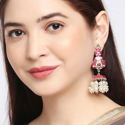 OOMPH Dome Shaped Jhumkas Earrings image 2