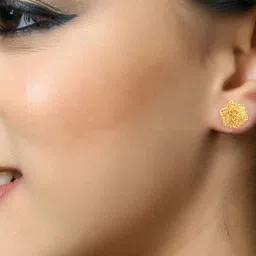 Vighnaharta Set Of 4 Gold Plated Cubic Zirconia Floral Studs image 4