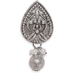 Rubans Silver-Plated Oxidized Classic Drop Earrings image 3
