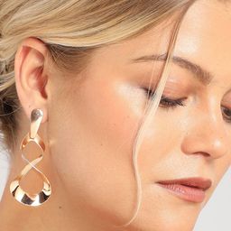 SOHI Gold Plated Contemporary Drop Earrings-96