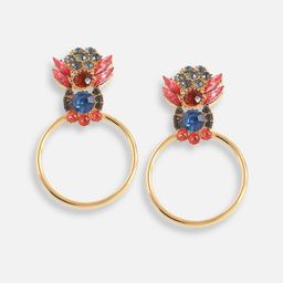SOHI Gold-Plated Circular Drop Earrings image 4