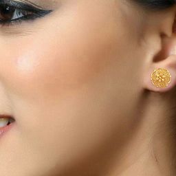 Vighnaharta Set Of 4 Gold Plated Cubic Zirconia Floral Studs image 2