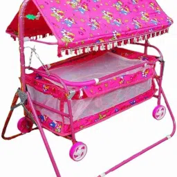 Stroller Cum Baby Cradle cot Pink Bassinet For Baby Boys & Baby Girls Bassinet-91