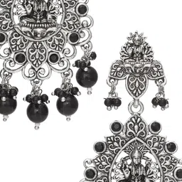 aadita Silver Chandbali Drop Earrings image 3