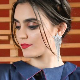 ODETTE Silver-Plated Drop Earrings-picture-57