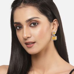 Kennice Rhodium-Plated Square Drop Earrings image 2