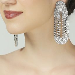 fabula Crystal Studded Drop Earrings image 5