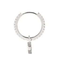 MINUTIAE Silver-Plated Contemporary Hoop Earrings image 3