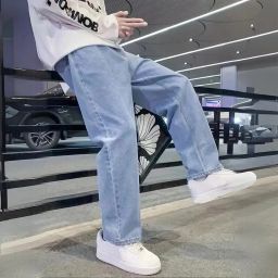 Men Relaxed Fit Mid Rise Light Blue Jeans-image-29