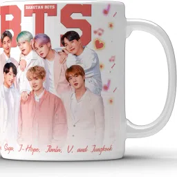 BTS Bangtan Boys White Ceramic Coffee Mug-image-56