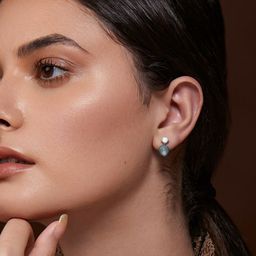 MINUTIAE Silver-Plated Contemporary Stud Earrings image 5