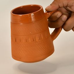 SOWPEACE Brown Handcrafted Textured Terracotta Matte Mugs Set of Cups and Mugs image 5