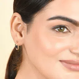 ToniQ Gold-Plated Geometric Half Hoop Earrings-image-26