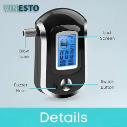 vinesto Digital Alcohol Tester | Instant BAC Checker with Alerts | Compact & Easy to Use Analytical Scale image 4