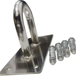 Steel Chrome Wall Mount Hook for Battle Rope/Battle Rope Platform with 4Pcs Fationer Hook. Fitness Accessory Kit Kit-image-54
