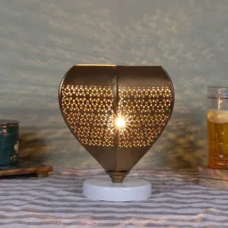 new era Etched Metal Night Lamp with Metal Shade (Antique Gold & Gold)-picture-6