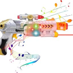Laser Sound Gun For Kids, Flashing Top Lights Sound, Battery Operated-image-47