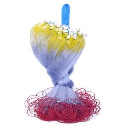 purkait fish net PURKAIT Fishnet 3 Finger 70mm GILLNET Lead Sinker, Height 5F, UP Lenght 50F, Down Lenght 100F Fishing Net (Multicolor) image 1