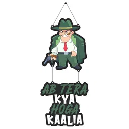 CVANU Green & White Printed Wooden Wall Hanging-picture-29