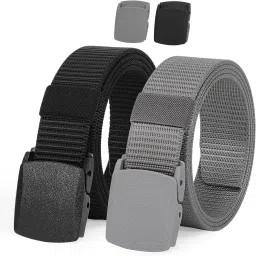 Men Casual, Formal, Evening, Party Black, Grey Nylon Belt-image-12