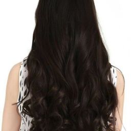 5 Clips Best Quality Natural Brown Wavy Hair Extension-14