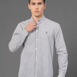 Men Regular Fit Checkered Button Down Collar Casual Shirt-image-34