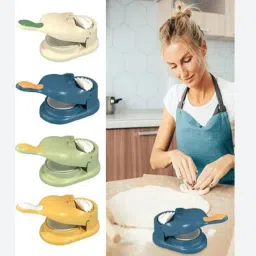 Cold 2 in 1 Dumpling Maker Ghughra Momos Maker, Skin Press Mould for Gujiya Ghughra Manual Dough Press-3