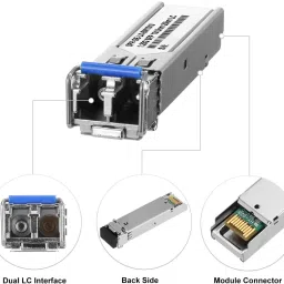 microware SFP Network Transceiver Module, 1.25 Gigabit Single Mode LC Duplex Antenna Amplifier image 2