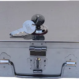 Steel Jewelry, cash, Ornament Safe Locker Box-9 Inch With 2key Lock Cash Box-picture-18
