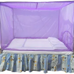 Nylon Kids Washable Purple Double Bed Size Avoid Annoying Insect Mosquito Net Pest Control Comfortable for Family, 100% AIR Flow Mosquito Net-image-23