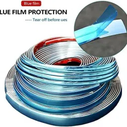 carworld Chrome Beading Roll (10MM-5Meter) For WagonR, Alto800 and Baleno Car Beading Roll For Bumper, Door, Window, Trunk, Window Sill, Grill and Garnish Cover, Boot Lid, Hood image 3