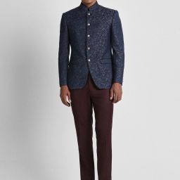 Men Single Breasted Printed Suit-image-46