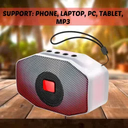 GUGGU S103 Bluetooth (PORTABLE DESKTOP SPEAKER) Dynamic Thunder Sound & High Bass D41 5 W Bluetooth Laptop/Desktop Speaker-image-60