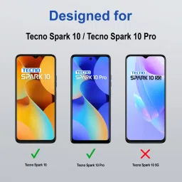 Zapcase Edge To Edge Tempered Glass for Tecno Spark 10 image 2