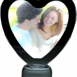 Magic Mirror Photo Frame In Heart Shape 9 inch Mirror-picture-22
