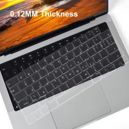 oaky Keyboard Protector for 2021-2024 Release M1 / M2 / M3 / M4 Pro/Max Chip MacBook Pro 14 inch/MacBook Pro 16 Keyboard Skin Protector Keyboard Skin image 4