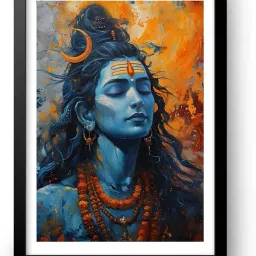 Mahadev Photo Frame | Adiyogi God Shiva Lord Shiva Photo Frame Acrylic 9 inch x 13 inch Painting-image-53