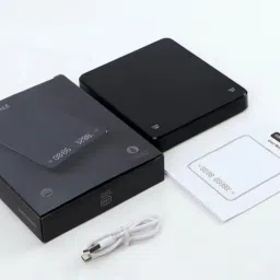 Triglav Coffee Smart Coffee Scale with Timer, 0.1g-3kg, LED Touchscreen, Rechargeable (Black). Weighing Scale image 2