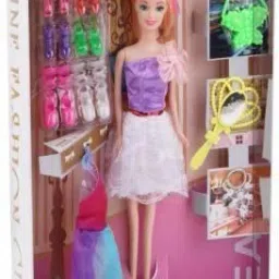 Girls Style Wardrobe Doll Set with multiple accessories & Dresses Elsa & Anna-image-70