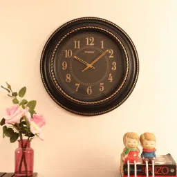 exim decor Black Plastic Wall Clock-picture-31