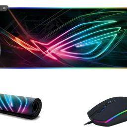 ENTWINO RGB Gaming Mouse & Extra-Large RGB Mouse Pad for Gamers and Office Use Mousepad-80