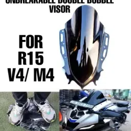 AT PRESENTS UNBREKABLE WINDSHELD/VISOR FOR V4/V4M Bike Headlight Visor-image-41
