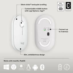 Logitech Pebble 2 M350s Wireless Ambidextrous Optical Mouse with Bluetooth image 5