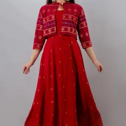 Women Printed Viscose Rayon Anarkali Kurta-picture-24