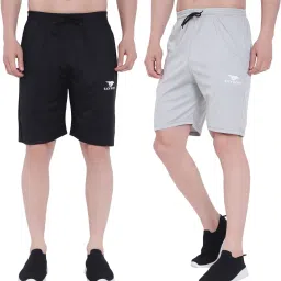 Pack of 2 Solid Men Multicolor Basic Shorts, Night Shorts, Running Shorts, Sports Shorts, Casual Shorts-picture-0
