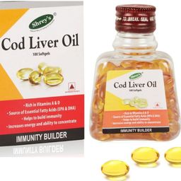 Cod Liver Oil, Vitamins A & D - 100 Capsules (Immunity Booster)-10