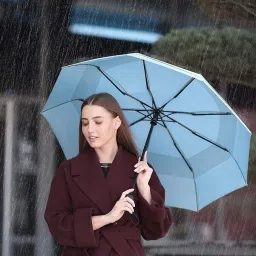 evrum 3 Fold Umberallas for Rain with Auto Open and Close Small Folding Umbrella image 5