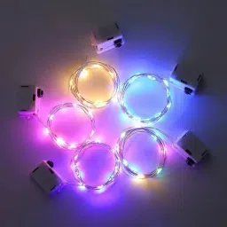 20 LEDs 2 m Multicolor Flickering, Steady String Rice Lights-1