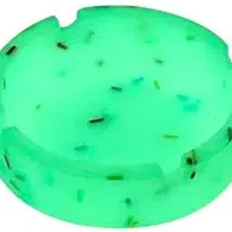 Glow in the dark silicone ash tray heat resistant round tray for party 3.27 inch White Silicone Ashtray-image-57